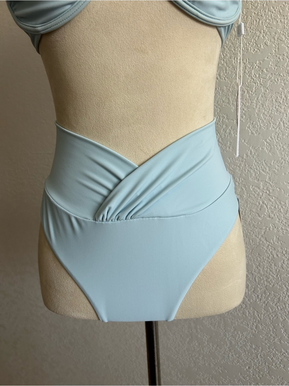 Caroline Constas Bikini Set Swimwear in Pastel Blue - Picture 3 of 5